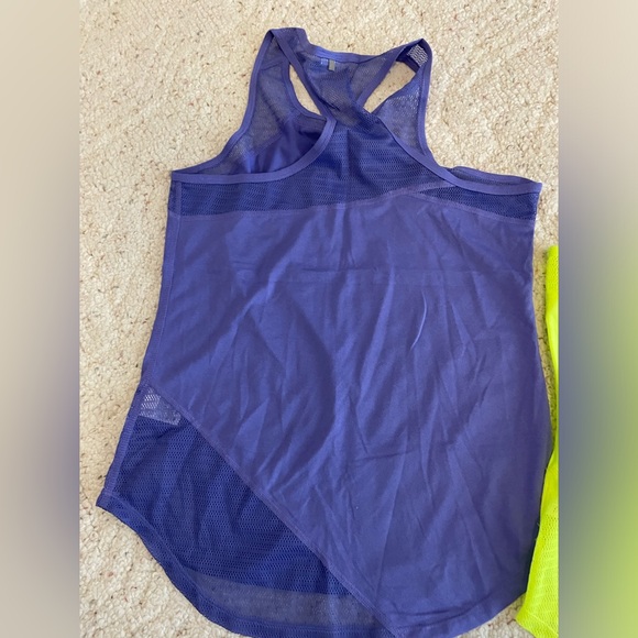Nike Women’s Running Tank Tops (2), Neon Green and Purple, Size Larges - Picture 7 of 8